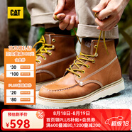 CAT卡特馬丁靴工裝靴子男鞋牛皮戶外美式復(fù)古機(jī)車靴P721411M3EDC36 棕黃 39