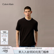 Calvin Klein高級成衣系列25春夏男士ck純棉休閑凈色內(nèi)搭短袖上衣T恤4LB275G UB1-太空黑 M