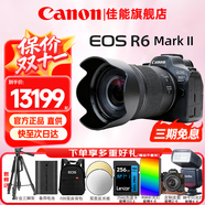 佳能（Canon）r6二代全畫(huà)幅微單相機 vlog視頻數碼高清R62代 EOS R6 Mark II專(zhuān)業(yè)級微單 R6二代+RF24-105 STM鏡頭套機 套餐五【256G極速雙卡雙包 雙電 專(zhuān)業(yè)級三