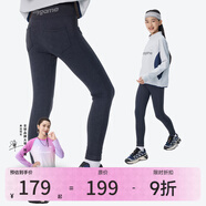 onmygame女童鯊魚(yú)褲兒童打底褲春秋仿牛仔運動(dòng)瑜伽緊身褲子 牛仔黑 170