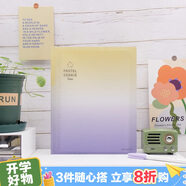 國譽(yù)(KOKUYO)淡彩曲奇·晴空·A5活頁(yè)本大容量筆記本子記事本附5張分隔頁(yè) 40張橫線(xiàn)內頁(yè) 初晴黃紫 WSG-RUVP12YV
