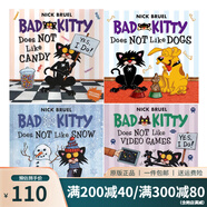 英文原版 Bad Kitty 小壞貓系列 兒童幽默圖畫故事書 4冊合售 附貼紙 親子繪本 紐約時報暢銷書 綠山墻 . 綠山墻圖書