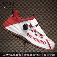 VEWJ男鞋2025秋季新款包底鞋旋轉(zhuǎn)扣個性鏤空休閑時尚潮流百搭老爹鞋 白紅 43