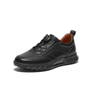 暇步士（Hush Puppies）2024秋新款簡約舒適運動風(fēng)男休閑鞋A2X02CM4 黑色 44