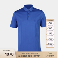 PORTS寶姿男裝夏季商務(wù)休閑短袖POLO衫MM8N205MZC013 藍(lán)色 M
