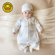 G.duck小黃鴨嬰兒睡袋秋冬衣服防踢保暖睡衣男女寶寶夾棉連體衣四季通用 恐龍王國 保暖薄棉睡袋 80cm (身高77cm內  18-22斤左右）