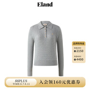 ELAND【可機洗羊毛】衣戀毛衣女甜美風長袖直筒顯瘦上衣25夏新款 灰色(15)Grey S /160