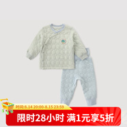巴厘小豬（BALIPIG）寶寶內(nèi)衣套裝女童秋冬季夾絲保暖嬰幼兒衣服男童秋衣秋褲兒童睡衣 清水藍(lán) 80 cm