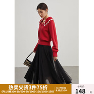 獨(dú)束大碼女裝復(fù)古半身裙女新款秋裝微胖mm高腰顯瘦仙氣紗裙22DS4287 黑色 XL （尺碼：3）