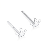 KZD老鳳凰999純銀足銀簡(jiǎn)約養耳洞一周耳釘女耳骨氣質(zhì)小眾免摘耳環(huán) 小皇冠耳釘 材質(zhì)(標刻)