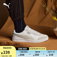 彪馬（PUMA）經(jīng)典復(fù)古透氣小白鞋男女撞色休閑板鞋運(yùn)動(dòng)鞋COURT 371931 白-水泥灰-03 36