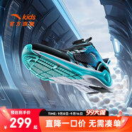 安踏兒童運(yùn)動鞋男大童鞋2025秋季新品網(wǎng)面透氣緩震駭浪LITE弓速跑鞋 【凌云】黑/湖水藍(lán)/白5508-1 35 腳長約22cm