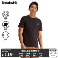 添柏嵐（Timberland）官方男裝短袖T恤新款戶外透氣寬松|A6DKU A6DKU001/黑色 XS (165/72A)