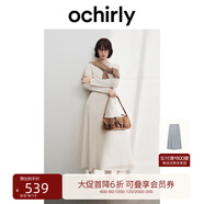 OCHIRLY 歐時力羊毛毛織上衣半身裙兩件套連衣裙套裝秋冬季新品 米白 L