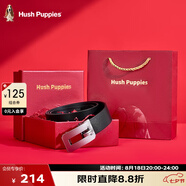 暇步士（Hush Puppies）皮帶男牛皮腰帶自動扣商務男士腰帶禮盒裝七夕禮物送男朋友父親