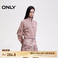ONLY2024秋冬新款潮流休閑拉鏈立領(lǐng)短款衛衣女|12439S019 C17 后花園粉色 XS (155) 76A