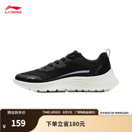 李寧（LI-NING）輕弦丨跑步鞋女鞋夏季潮流百搭休閑慢跑鞋ARSU054 黑色-3 37