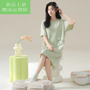 PURCOTTON全棉時代女士新款睡裙夏季純棉短袖可外穿休閑 Y8818_Q627 M 【建議80-100斤穿】