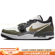 JordanLegacy 12 Low時(shí)尚舒適百搭低幫復(fù)古籃球鞋男款 帆白/黑/狼灰/中橄欖綠 40