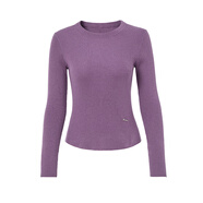 OEMG恩瑞妮商場(chǎng)同款2025冬季新款百搭顯瘦氣質(zhì)淑女針織衫女套頭上衣 紫色 M