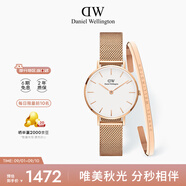 丹尼爾惠靈頓（DanielWellington）DW女士手表腕表送女友禮物七夕禮物DW00100219+大手鐲套裝