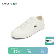 LACOSTE法國鱷魚男鞋25年新款時(shí)尚舒適百搭系帶板鞋帆布鞋|47CMA0005 18C/米白色 39.5 (250mm) 6