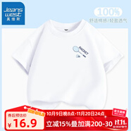 真維斯女童夏季套裝2025敖丙衣服女孩哪咤兒童服裝純棉短袖時髦百褶裙子 白色(K藍羽毛球拍) 110 【30-37斤】收藏加購優(yōu)先發(fā)貨
