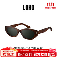 眼鏡生活（LOHO）偏光復(fù)古貓眼男高級感開車專用窄框墨鏡女防曬太陽鏡吸睛護目鏡