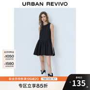 UR2025夏季新款女裝法式多系帶無(wú)袖連衣裙UYY750053 黑色 (袖口偏大) XS