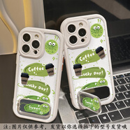 BMOI咖啡煤球餅干手機殼帶鏡子支架適用iPhone15promax蘋(píng)果16新款創(chuàng  )意plus女生14可愛(ài)1鏡頭包1防摔透明 ZS1咖啡煤球餅干綠+鏡子支架 iPhone 7 Plus