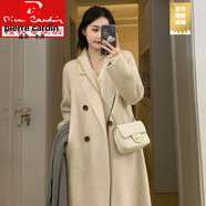 皮爾卡丹（pierre cardin）羽絨服女加厚毛呢大衣2025秋冬季新款韓系小個(gè)子羽絨內(nèi)膽呢子外套 嘉興雙面呢大衣燕麥色(升級(jí)夾棉版) XS 濮院雙面絨大衣 【建議80-100斤】