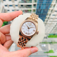 天梭（TISSOT）玫瑰金防水機(jī)械女表T1082083311700表盤(pán)32 寶環(huán)系列玫瑰金 32mm