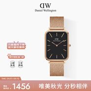丹尼爾惠靈頓（DanielWellington）DW大方表男士全新金色鋼帶黑盤歐美石英腕表七夕節(jié)禮物DW00100466