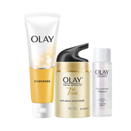玉蘭油（OLAY） 面霜女多效霜補(bǔ)水保濕抗皺緊致滋潤淡紋面部護(hù)膚品男素顏潤膚霜 多效霜+潔面+水【3件套】