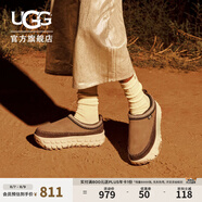 UGG秋季男女同款舒適休閑厚底輪胎底一腳蹬懶人鞋明星同款1154530 CTC | 栗色/陶土褐白色 43