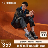 斯凱奇（Skechers）男士老爹鞋復(fù)古潮流百搭運動鞋厚底舒適減震耐磨休閑運動鞋 51241-炭灰色/黑色/CCBK 39