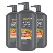 DOVE MEN + CARE DOVE 男士 + 護(hù)理身體和洗面奶 芒果 + 雪松木 3 件裝 24 30 Ounce (Pack of 3)