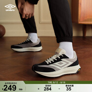 茵寶（Umbro）漫游鞋R708復(fù)古跑鞋Vibram鞋底運(yùn)動鞋男鞋休閑鞋女鞋 隕石灰/黑色（男女同款） 36