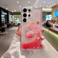 萬(wàn)浮生夏日水果適用三星s25U手機(jī)殼S23/S24流沙軟膠note20全包保護(hù)套A56 水蜜桃 三星A16