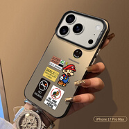 江銘 適用蘋(píng)果17ProMax手機殼iphone17ProMax保護套全包防摔男女款創(chuàng  )意保護殼彩銀殼馬里奧