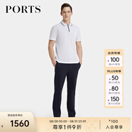 PORTS男裝春季商務休閑短袖Polo衫MP8N193RZC011 白色 2XL