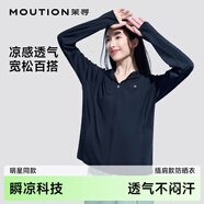 茉尋昆凌同款原紗防曬衣女士冰絲涼感防曬服防紫外線夏季插肩款黑色L