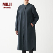 無(wú)印良品 MUJI 女式 新疆棉水洗牛津 立領(lǐng)連衣裙 BCL19C0A 深灰色 M-L