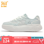 361度女運動(dòng)鞋秋季新款361度女板鞋 糖霜薄荷/羽毛白 36
