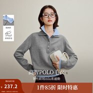 茵曼（INMAN）2025秋冬女裝新款撞色雙層領(lǐng)毛衣長袖針織衫 鵝黃色 L