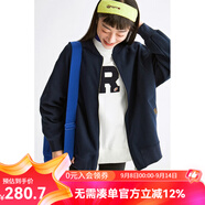 雲(yún)上生活女裝棒球款短外套新款寬松簡約設(shè)計(jì)感外套女2025秋W5939X 藏藍(lán)色 M