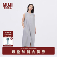 無(wú)印良品（MUJI）IDEE 女式 平紋 無(wú)袖連衣裙 女裝裙子25年夏季 連身裙 GA44CC5S 煙熏綠色 M (155/80A)