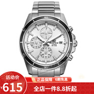 卡西歐（CASIO） 卡西歐(CASIO)男士手表 休閑商務(wù)防水腕表 白盤鋼帶EFR-526D-7A
