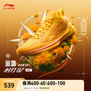 李寧利刃4 V2丨籃球鞋男鞋透氣網(wǎng)面低幫支撐穩(wěn)定實戰(zhàn)比賽鞋 【金盞】熒光芒果黃-5 42