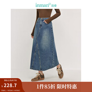 茵曼（INMAN）時(shí)尚繡花立領(lǐng)襯衫洋氣寬松休閑長袖襯衣 牛仔藍(lán)半身裙-18438189 M （褲子 27碼）